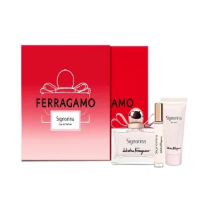 Salvatore Ferragamo Ferragamo Red Leather Men EDP Set 100ML + 10ML + Shower Gel 100ML